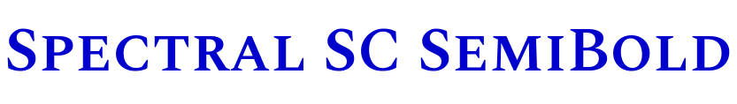Spectral SC SemiBold font